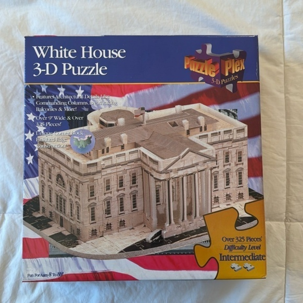 White House 3-D Puzzle By Puzzle Plex 325 Pieces Intermediate Level